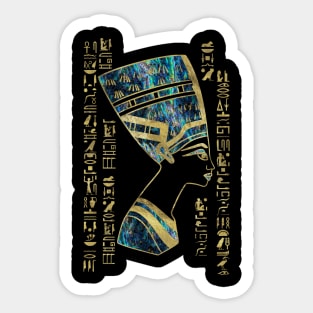 Nefertiti Ornament Gold and Abalone Sticker